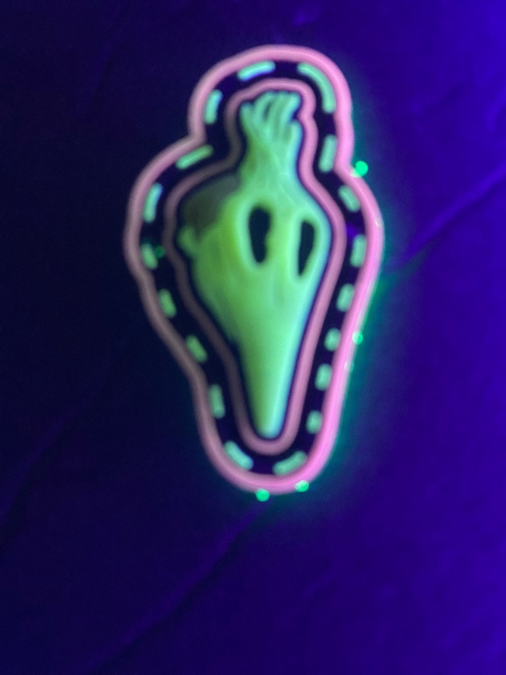 3-D PVC Velcro glow in the dark patch NEW